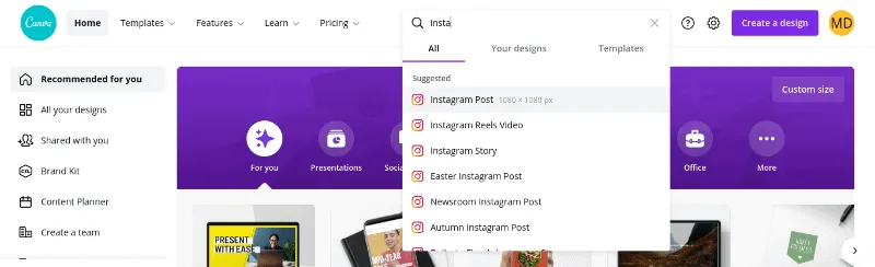 instagram post size image